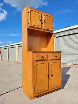 6FT Wood Home Garage Workstation Craft Storage Tool Locker Cabinet