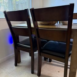 Wooden Dining Table Chairs Set Of 4
