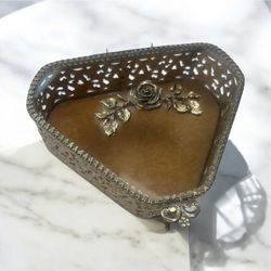 Vintage Filligree  Casket Trinket Box 