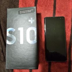 At&t Samsung Galaxy S10 Plus. Black 128gb