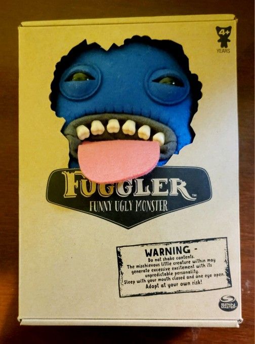 Fuggler Funny Ugly Monster 9" Oogah Boogah Plush Creature with Teeth Blue