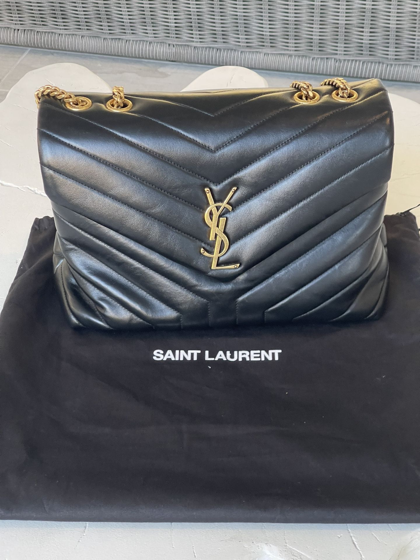 Loulou Medium YSL Shoulder Bag in Quilted Leather