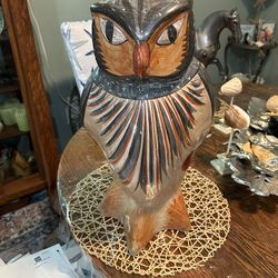 Owl 20 Inches Tall Ceramic  By Angel Ortiz