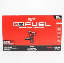 Milwaukee 2551-22 M12 FUEL 12V SURGE 1/4 Inch Hex Hydraulic Driver Kit