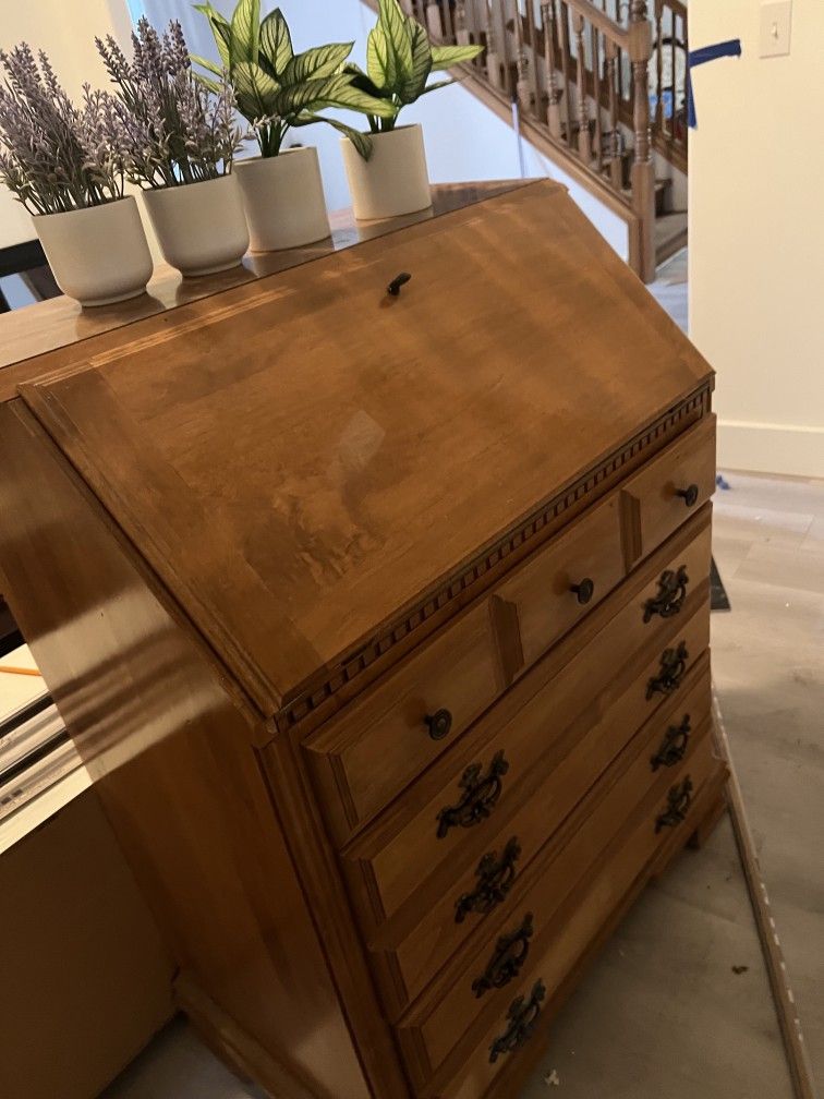 Vintage Secretary Desk with Drawers