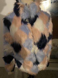 Fur Jacket, Lg Multicolors