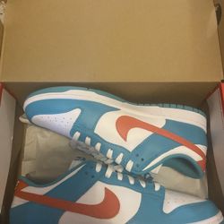 Nike Dunk Low Miami Dolphins Size 10.5 Brand New Authentic With Original Box