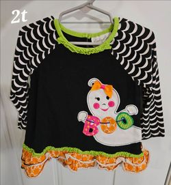 2t girls halloween top