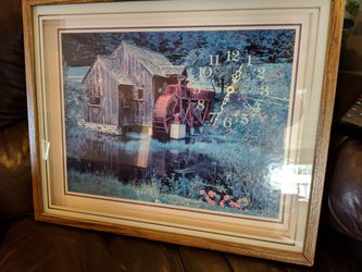 Vintage Water Wheel Wall Clock