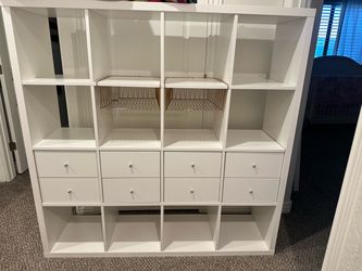 IKEA shelving unit with drawers