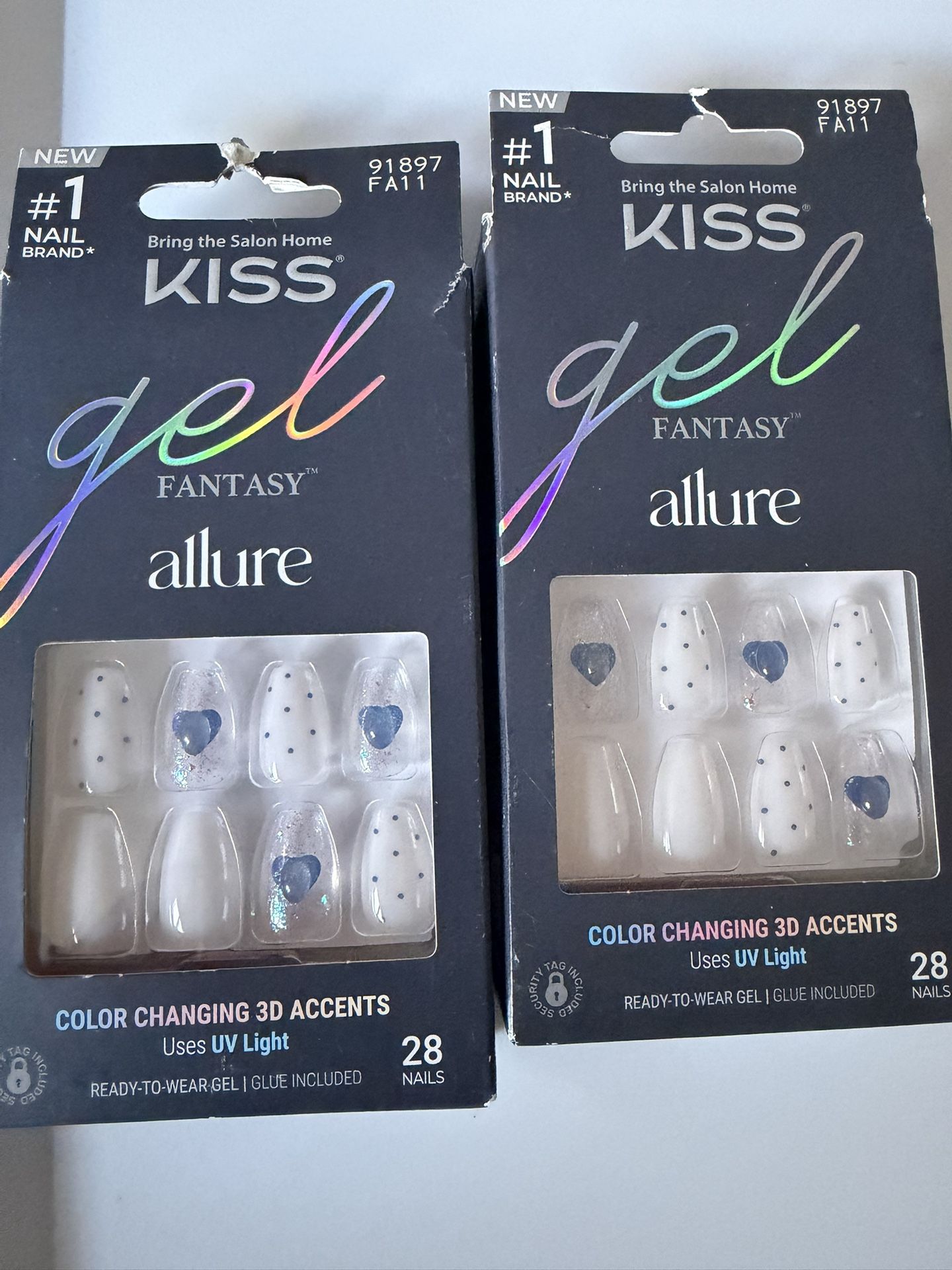 Kiss Nails $7 Each Blue Hearted Nails