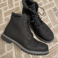 Timberland Ortholite Black Boots Womens Size 10 Suede Lace-Up A17VM