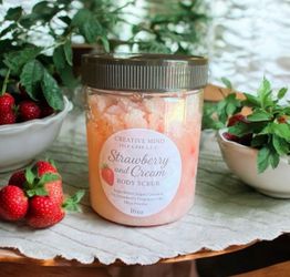Handcrafted Strawberry and Cream body scrub