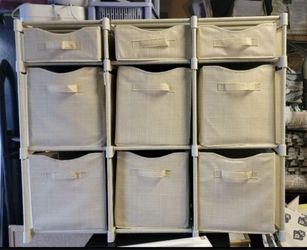 9-Cube Fabric Bin Storage Organizer