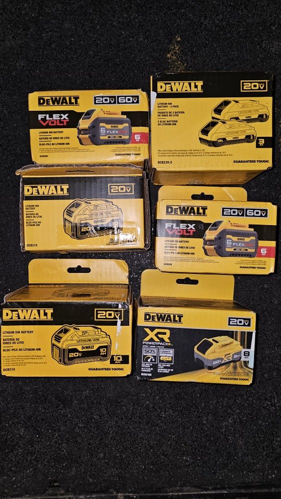 Dewalt 20-Volt 60v BATTERIES