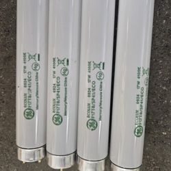 GE Ecolux F17T8/SP41/ECO fluorescent light bulbs.