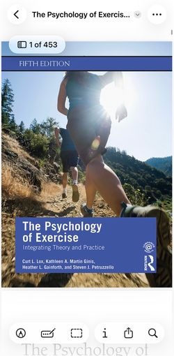 The Psychologyof Exercise Integrating Theory and Practice 5th edition