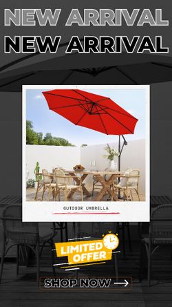 10 Ft Offset Outdoor Umbrella