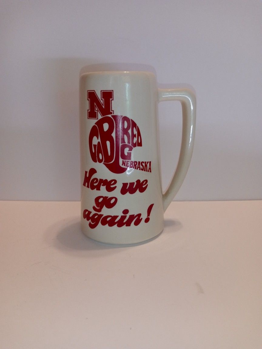 Nebraska Huskers GO BIG RED HERE WE GO AGAIN 1973 ceramic Mug