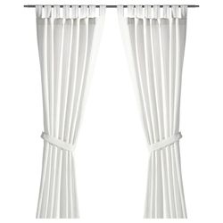 LENDA White Curtains (55 x 98")  2 Panels