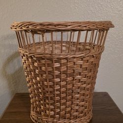 Wicker Open Weave Waste Paper Bin Sustainable Eco Friendly Rubbish Basket