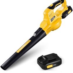 Cordless Leaf Blower - Electric Leaf Blower battery-powered, 20V Lithium Leaf Blower Cordless with B