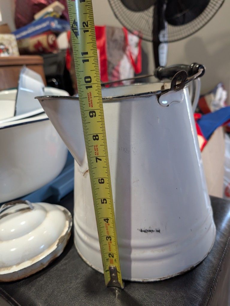 Vintage White Enamel Set