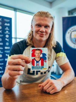 2026 Panini FIFA World Cup base sticker (#NOR15) featuring Norway's star forward, Erling Haaland.