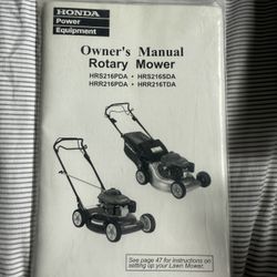 Honda Rotary Mower Owner’s Manual