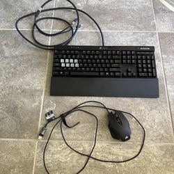 CORSAIR gaming mouse and keyboard