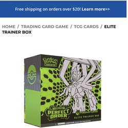 Perfect order ETB pokemon center