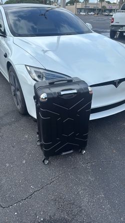 Large Black luggage with combination lock