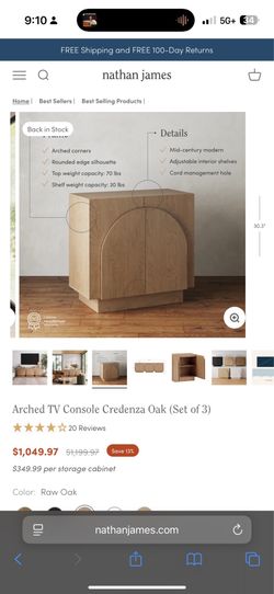 Nathan James TV Console/cabinet
