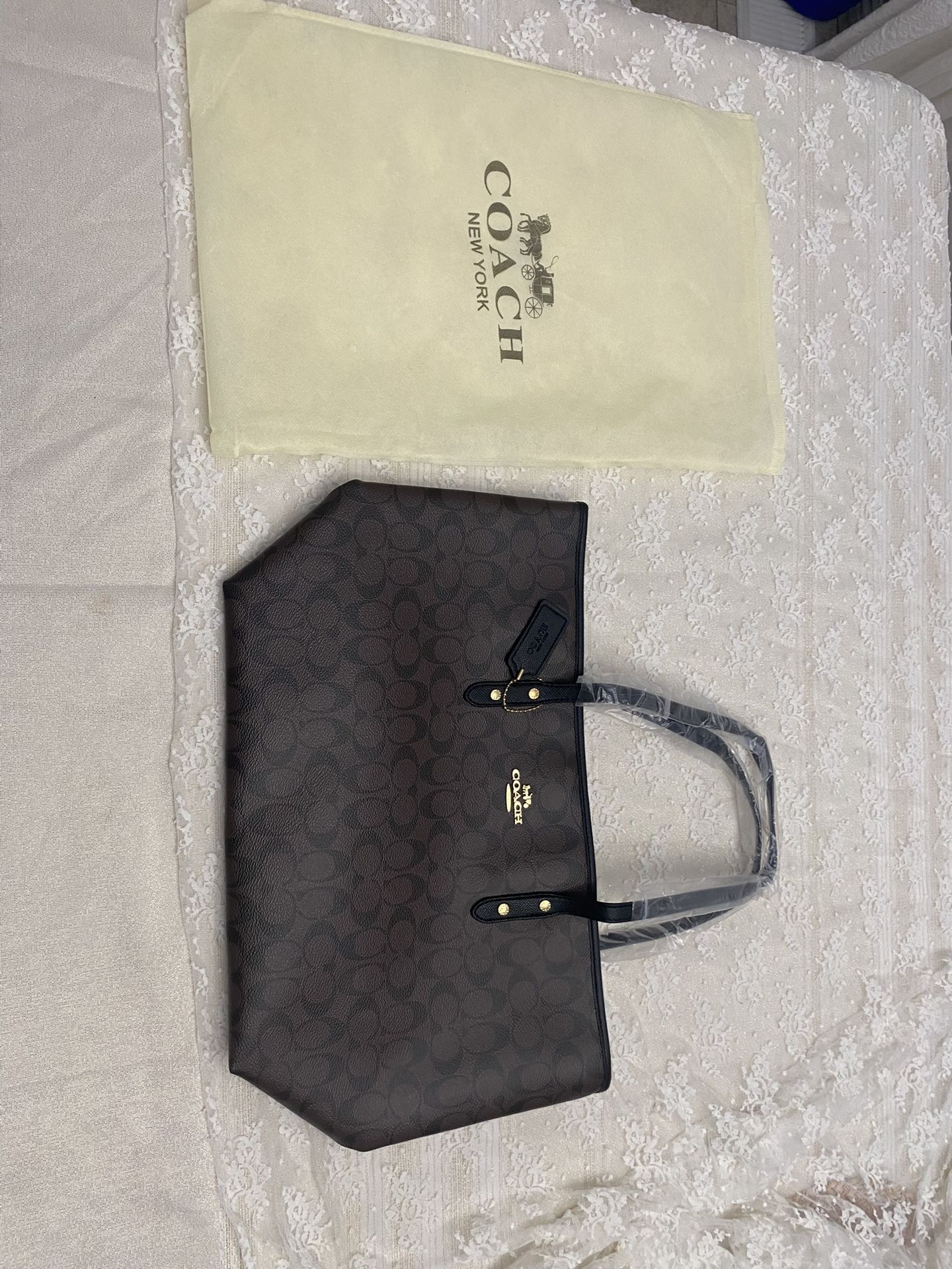Coach Signature Canvas Large Tote Bag