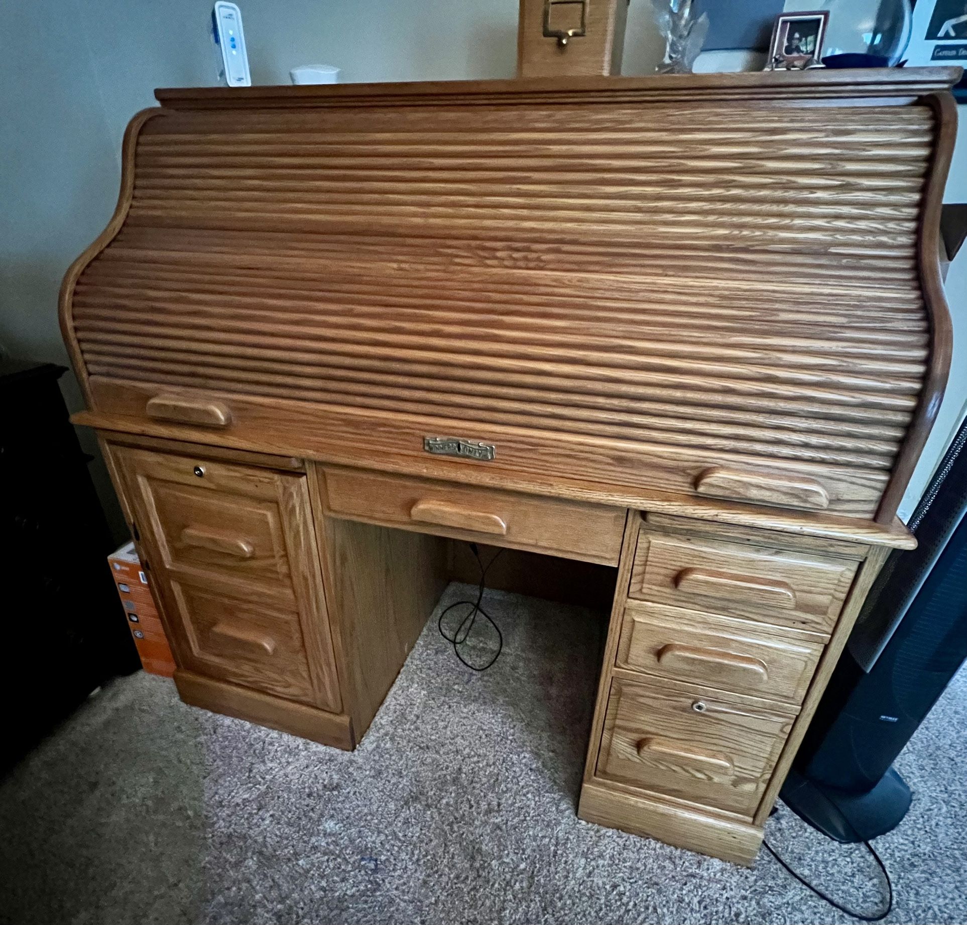 Computer Roll Top Desk