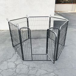 New In Box $85 Heavy Duty 6-Panel Dog Playpen, Each Panel 32” Tall X 32” Wide Pet Exercise Fence Crate Kennel Gate