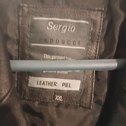 Sergio. Leather Coat Size Xxl