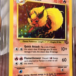 Pokémon TCG Flareon 3/64 Jungle Set Vintage Holo Rare Card Ungraded 