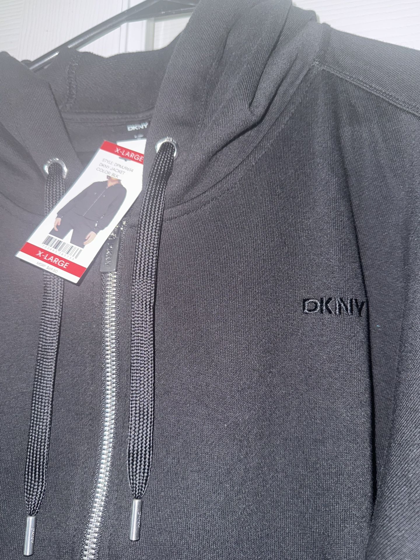 NWT WOMENS XL DKNY HOODIE FULL ZIP JACKET