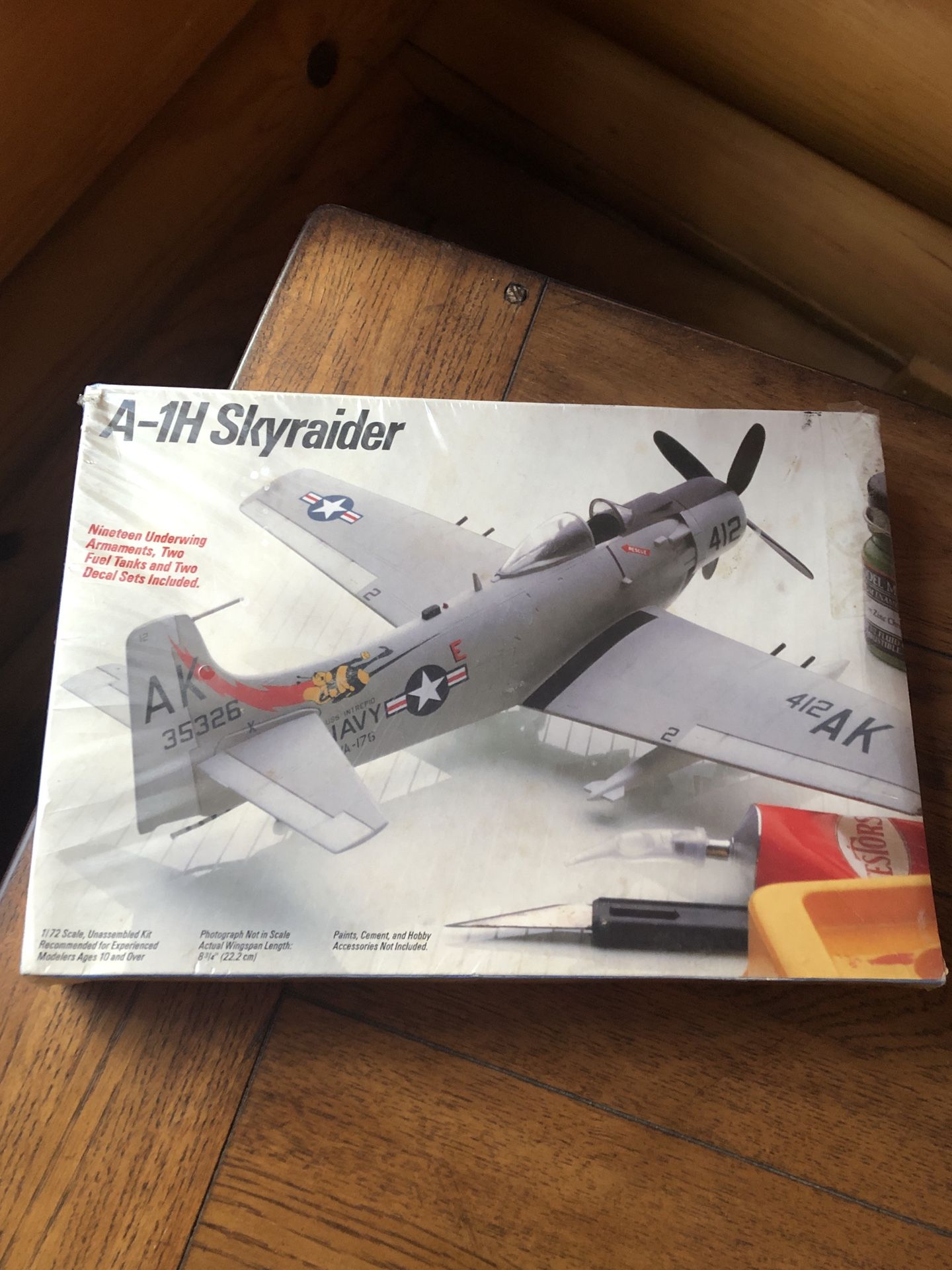 NEW! Sealed TESTORS Fujimi 1/72 Scale A-1H Skyraider Unassembled Model