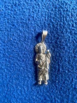 saint jude pendant silver