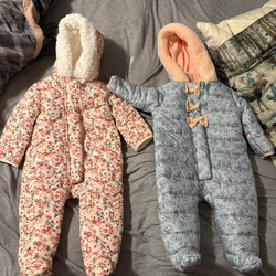 Snow suits with flowers