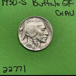1930-S Buffalo 🦬 Indian Head Nickel 5c CH AU Choice About Uncirculated