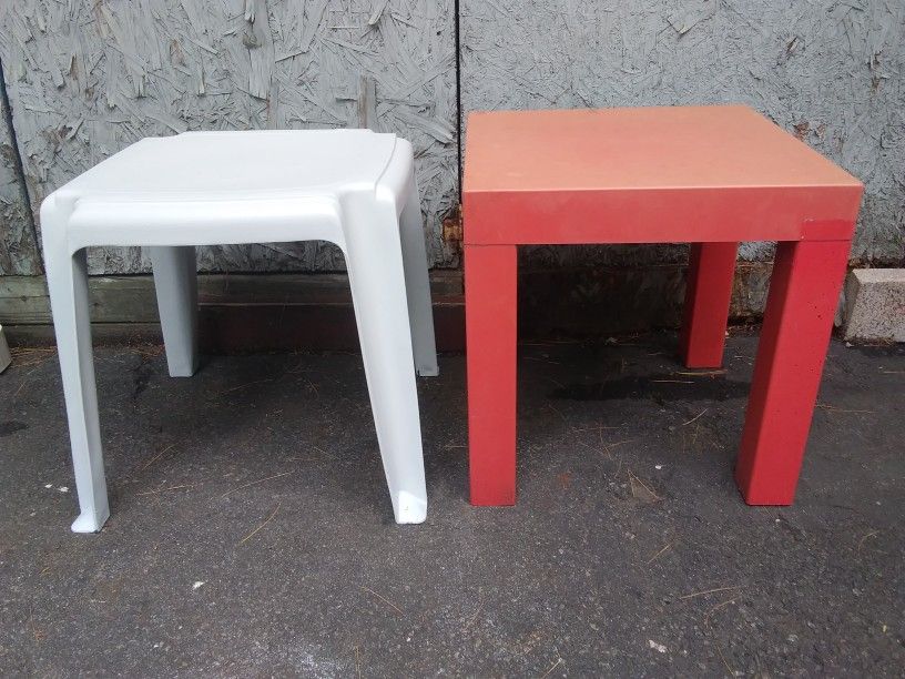 Outside Plastic Tables $5 Each