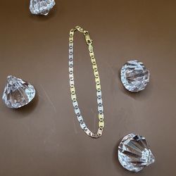 Tricolor silver bracelet