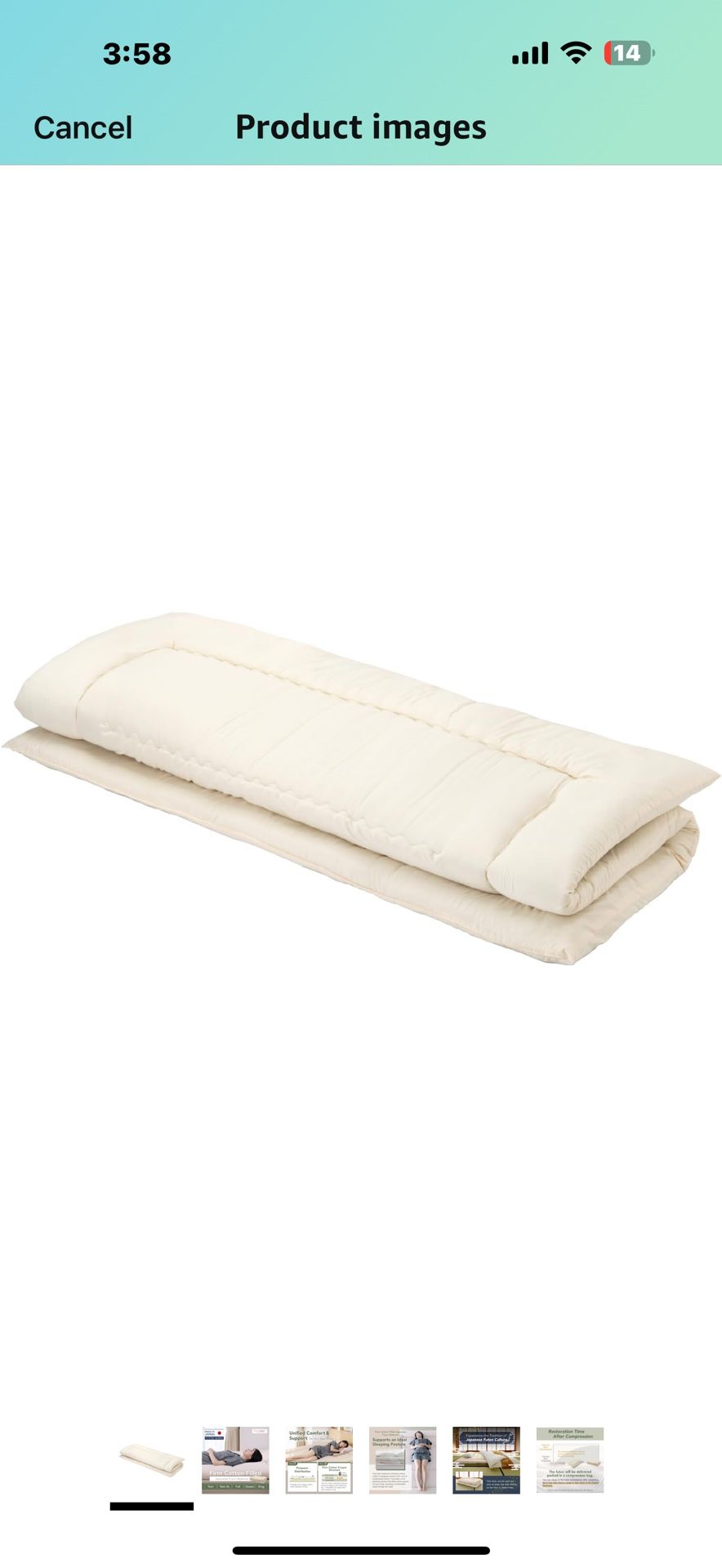 MORIRIN Japanese Futon Floor Mattress, Firm Cotton-Filled SHIKIBUTON, Made in Japan, King Brand MORIRIN Size King (U.S. Standard) Product Dimensions