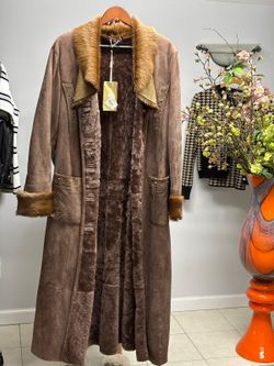 Woman’s Long Fur Coat- Brown