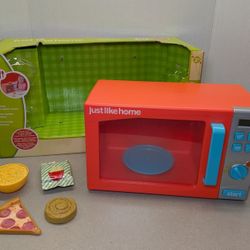 TOY MICROWAVE OVEN realistic Just Like Home talking microwave oven toy