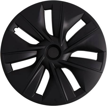 ► Tesla Model Y Wheel Cover Hubcap Matte Black Gemini Style 2020-2024 I Have Full Set, Price Is Each