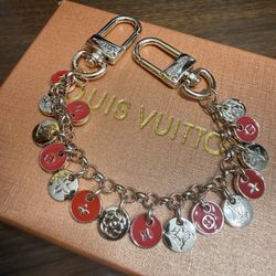 Designer red Enamel LV Bag Charm 